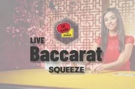 Baccarat Squeeze game by Evolution – logo hosted on HotWin Casino