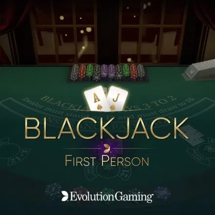 First Person Blackjack slot icon by Evolution, available at HotWin Casino