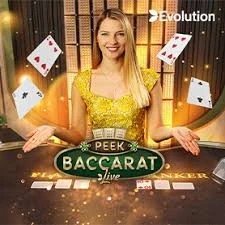 Peek Baccarat slot logo by Evolution at HotWin Casino
